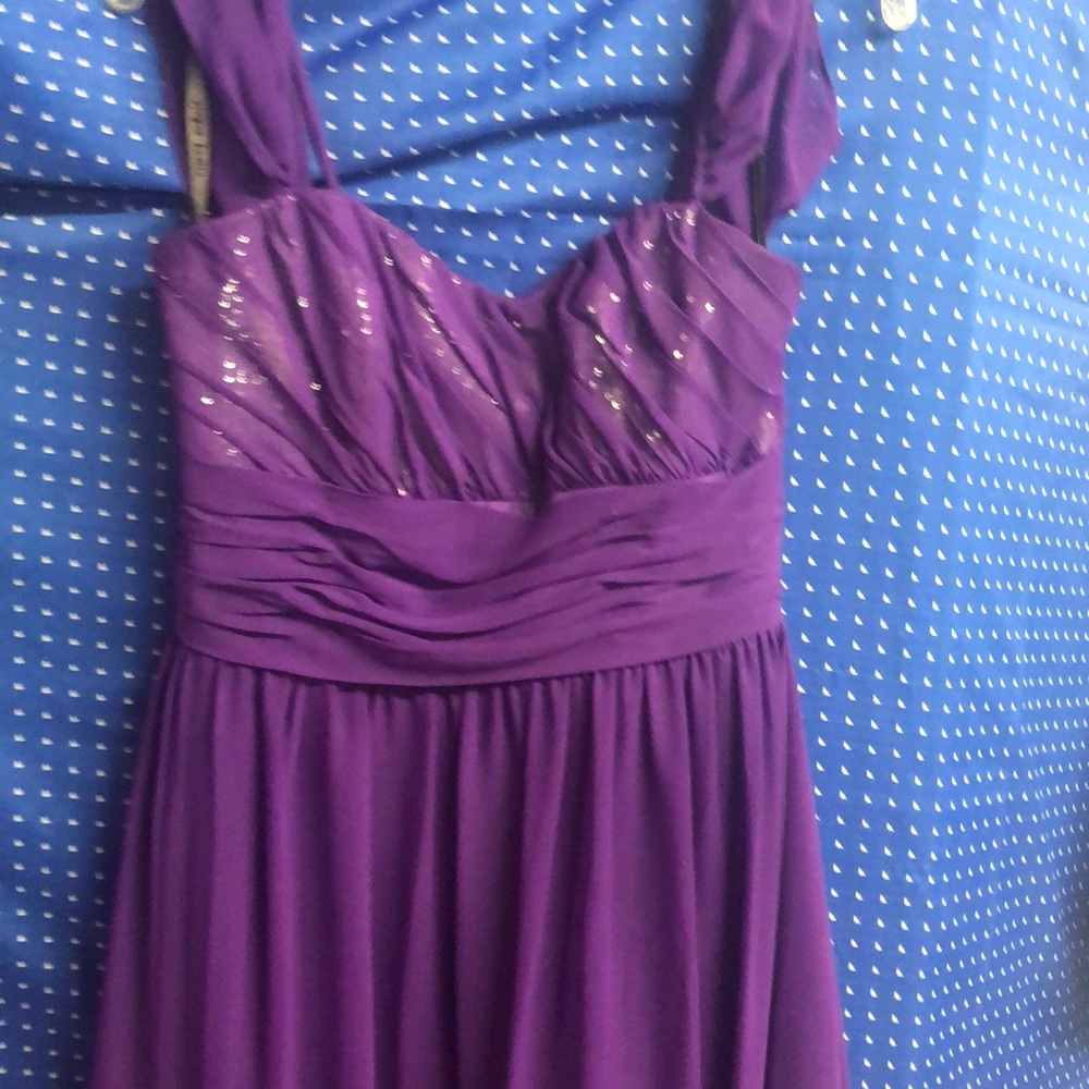 Alfred Angelo gown purple long floor length sz 8 - Picture 2 of 7